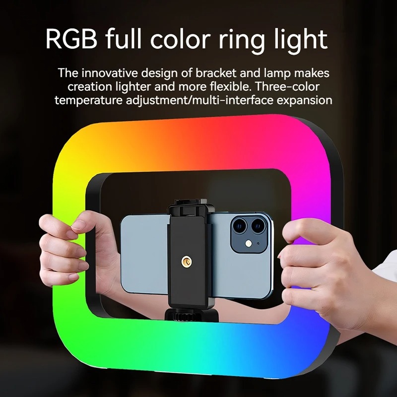 Photography Lighting Handheld - Luz de Anel Portátil RGB para
