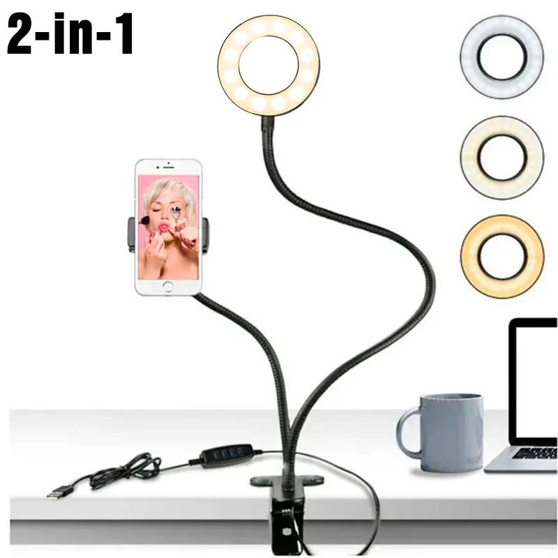 Photography Lighting Description - Suporte universal flexível para celular, com