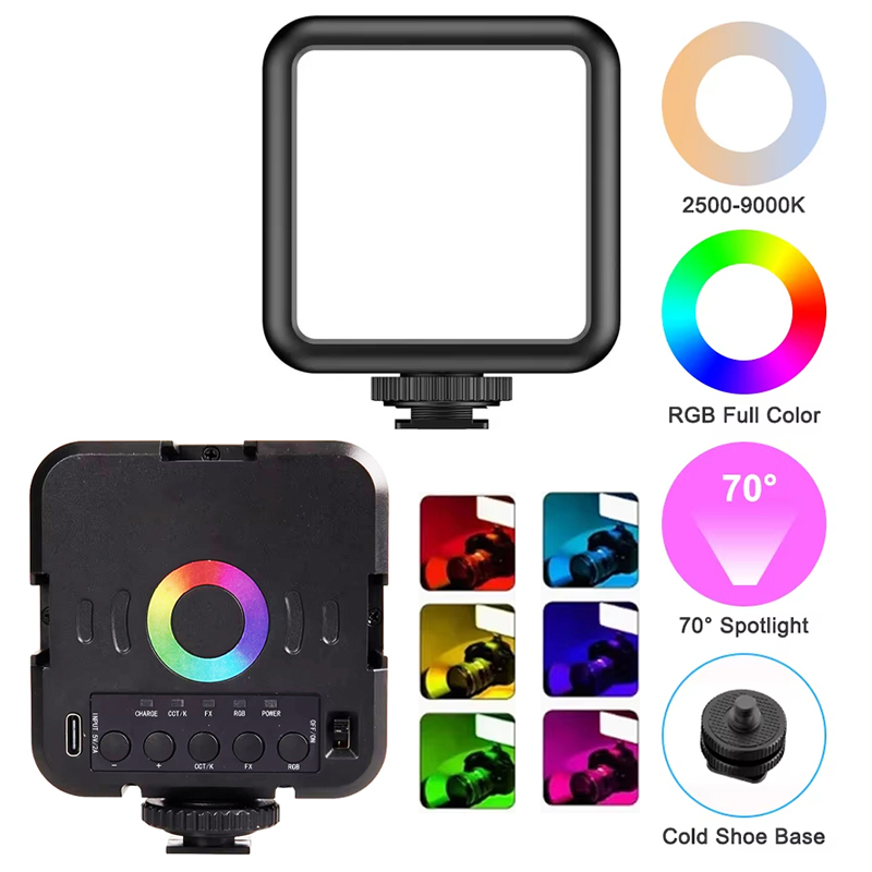 Luz de vídeo LED RGB portátil  - Photography Lighting Handheld avaliação e preço