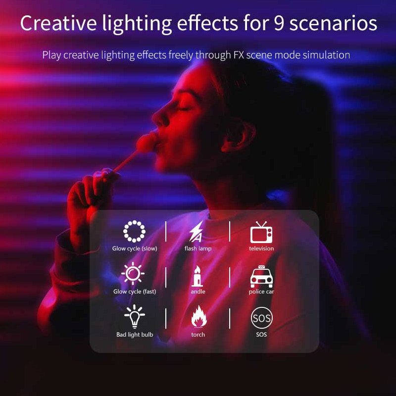 Luz de vídeo LED RGB portátil  - Photography Lighting Handheld avaliação e preço