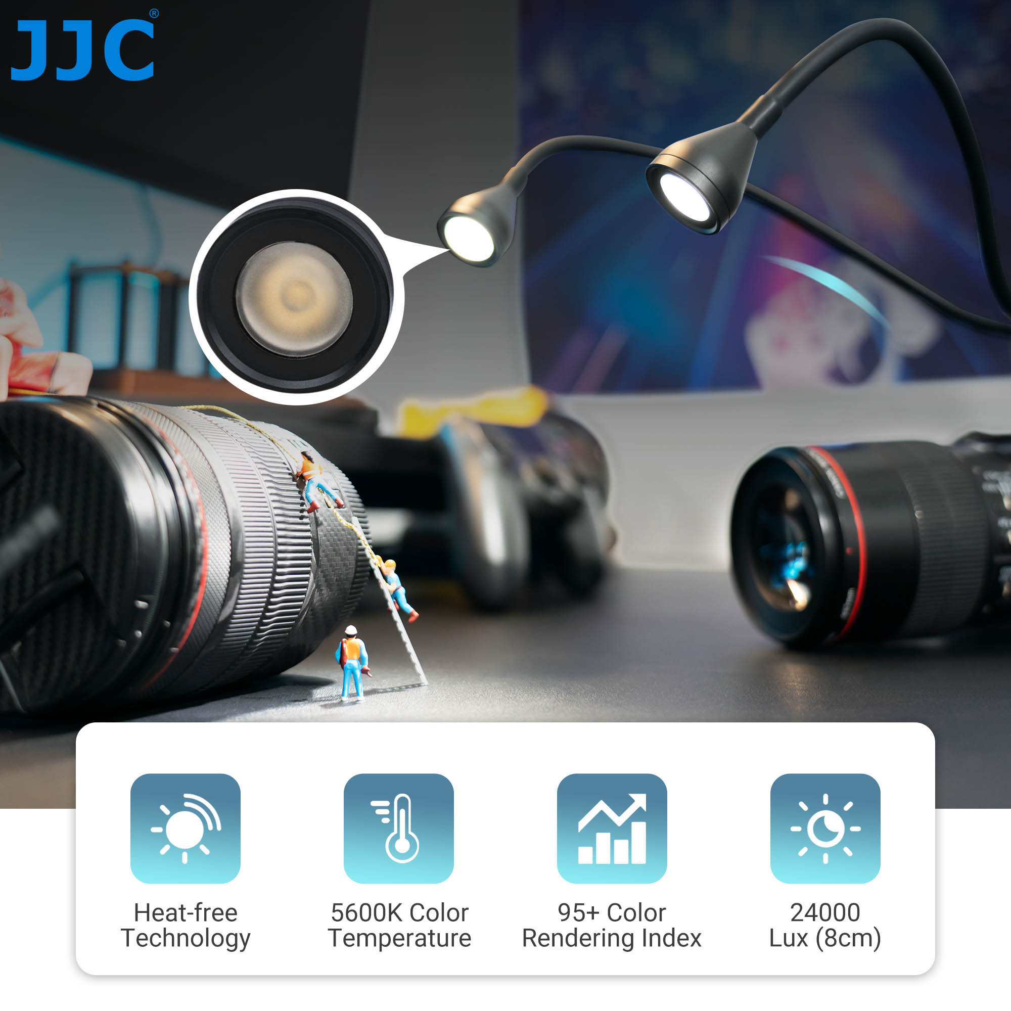 Luz de Braço Macro LED JJC com - Photography Lighting Description avaliação e preço