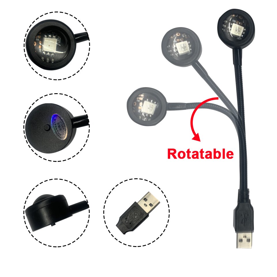 Usb led pôr do sol luz do tele - Photography Mobile Lighting avaliação e preço